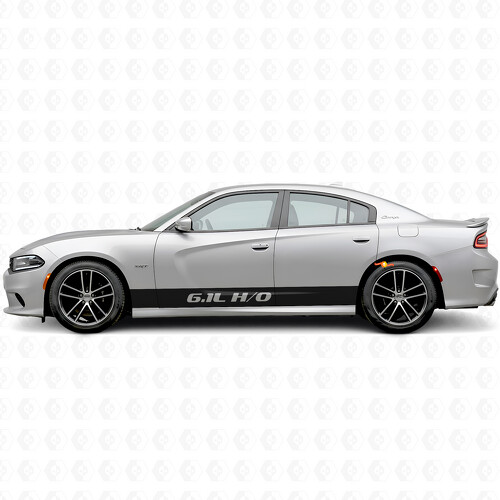 Calcomanía de vinilo lateral con franjas rectas 6.1L H/O para Dodge Charger 2015-2026