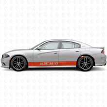 Calcomanía de vinilo lateral con franjas rectas 6.1L H/O para Dodge Charger 2015-2026_4