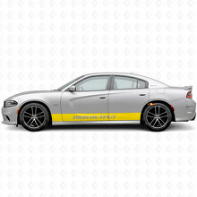 Calcomanía Vinilo Lateral de Rayas Rectas de Alta Potencia para Dodge Charger 2015-2026_5
