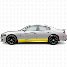 Pegatinas de vinilo laterales con franjas contorno deportivas para Dodge Charger 2015-2026_5