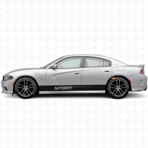 Calcomanía de vinilo lateral con franjas rectas deportivas para Dodge Charger 2015-2026