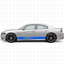 Calcomanía de vinilo lateral con franjas rectas deportivas para Dodge Charger 2015-2026_2