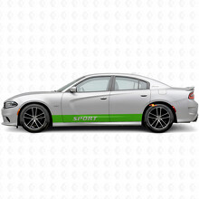 Calcomanía de vinilo lateral con franjas rectas deportivas para Dodge Charger 2015-2026_3