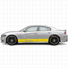 Calcomanía de vinilo lateral con franjas rectas deportivas para Dodge Charger 2015-2026_5