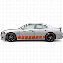 Calcomanía adhesiva lateral de vinilo con franjas estilo bloque para Dodge Charger 2015-2026_4