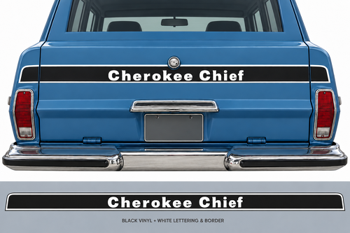 Kit de calcomanía de vinilo para franja trasera de portón trasero Cherokee Chief para Jeep Cherokee 1978