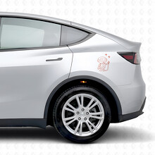 Adhesivo de vinilo lateral para robot de carga para Tesla Model Y_4