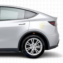 Adhesivo de vinilo lateral para robot de carga para Tesla Model Y_5