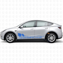 Adhesivo vinílico para puerta de lado impulsado para Tesla Model Y_2