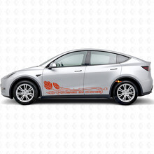 Adhesivo vinílico para puerta de lado impulsado para Tesla Model Y_4