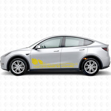 Adhesivo vinílico para puerta de lado impulsado para Tesla Model Y_5