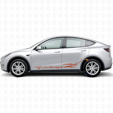 Completamente cargado en estilo electro adhesivo vinilo para la puerta lateral para Tesla Model Y_4