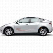 Coordenadas de Kiev y línea de ruta Vinilo adhesivo para la puerta lateral para Tesla Model Y_4
