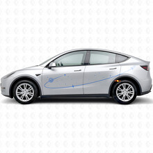 Pegatina de vinilo lateral Space Route para Tesla Model Y_2
