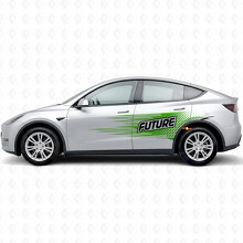 Calcomanía lateral de vinilo con la inscripción "Future" estilo electro para Tesla Model Y_3
