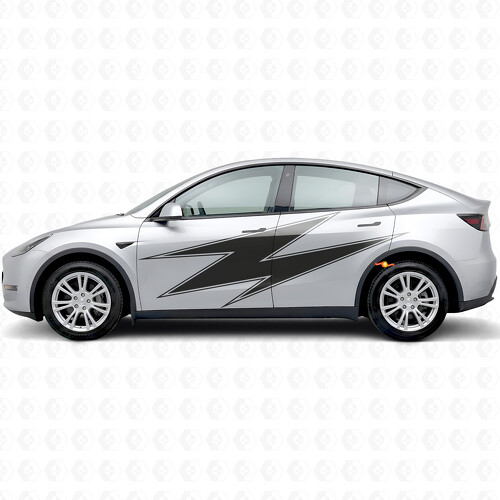 Vinilo adhesivo con contorno lateral Lightning para Tesla Model Y