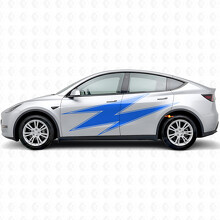 Vinilo adhesivo con contorno lateral Lightning para Tesla Model Y_2