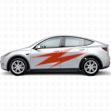 Vinilo adhesivo con contorno lateral Lightning para Tesla Model Y_4