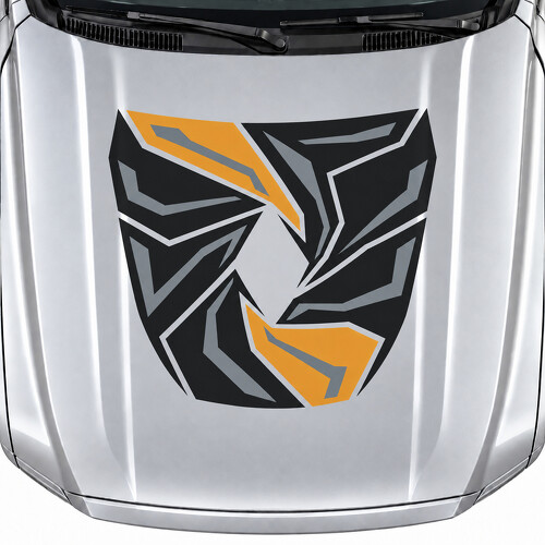 Calcomanía de vinilo con diseño geométrico de diamante Iris Obsidiana para capó Toyota Tundra XK70 2021-presente