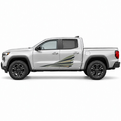 Calcomanía de vinilo para puerta lateral con diseño de aspas barridas Kestrel Wake para GMC Canyon_1
