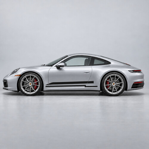 Calcomanía lateral de vinilo con franjas en relieve Heritage para Porsche 911 2020
