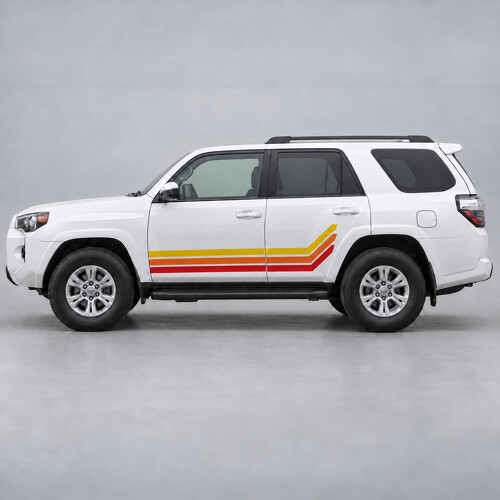 Pegatina lateral de vinilo con franjas Heritage Low Sweep para Toyota 4Runner N280 2009-2024_1