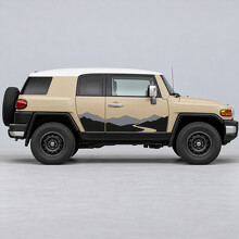 Calcomanía de vinilo para puerta lateral de montaña Alpine Pass para Toyota FJ Cruiser_2