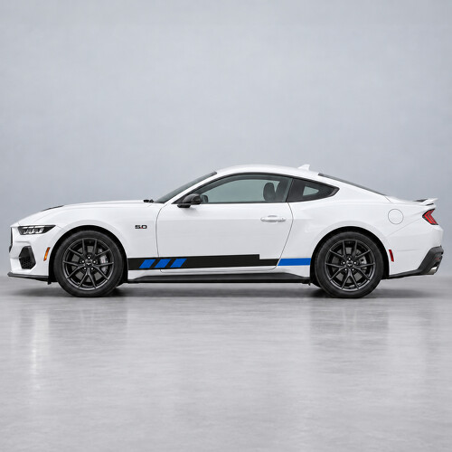 Calcomanía de Vinilo Lateral con Rayas Coast Block para Ford Mustang 2024