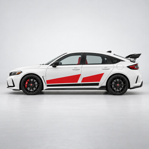 Gráficos de competición Apex Split Vinilo lateral adhesivo para Honda Civic 2023