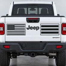 Calcomanía adhesiva de vinilo para portón trasero con bandera enmarcada para Jeep Gladiator 2023_2
