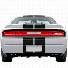 Juego completo de vinilo con rayas dobles y texto personalizado para Dodge Challenger 2008-2014_3
