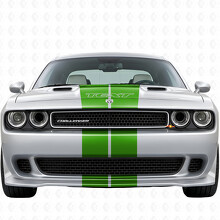 Juego completo de vinilo con rayas dobles y texto personalizado para Dodge Challenger 2008-2014_7