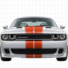 Kit completo de calcomanías de vinilo con franjas de contorno doble para Dodge Challenger 2008-2014_4