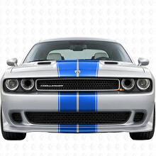 Kit completo de calcomanías de vinilo con franjas de contorno doble para Dodge Challenger 2008-2014_7