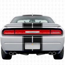 Kit completo de vinilo con franjas de contorno doble y texto personalizado para Dodge Challenger 2008-2014_3
