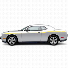 Adhesivo Vinilo Lateral de Franjas Personalizadas de Anchos Variables para Dodge Challenger_5