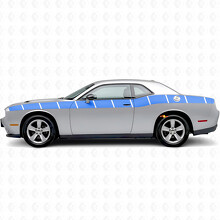 Calcomanía vinilo lateral con franjas estilo estroboscópico para Dodge Challenger_2