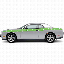 Calcomanía vinilo lateral con franjas estilo estroboscópico para Dodge Challenger_3