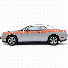 Calcomanía vinilo lateral con franjas estilo estroboscópico para Dodge Challenger_4