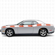 Calcomanía lateral de vinilo con franjas gráficas de destello para Dodge Challenger_4