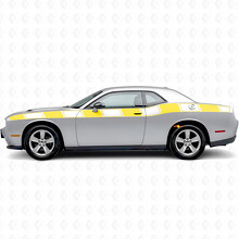 Calcomanía lateral de vinilo con franjas gráficas de destello para Dodge Challenger_5