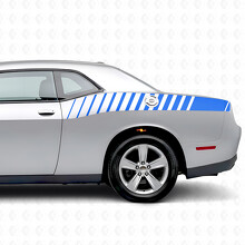 Calcomanía adhesiva de vinilo con franjas estroboscópicas para la parte trasera lateral del Dodge Challenger_2