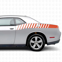 Calcomanía adhesiva de vinilo con franjas estroboscópicas para la parte trasera lateral del Dodge Challenger_4