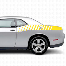 Calcomanía adhesiva de vinilo con franjas estroboscópicas para la parte trasera lateral del Dodge Challenger_5