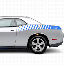 Calcomanía de vinilo adhesiva personalizada con franjas estroboscópicas para el lateral de la caja para Dodge Challenger_2