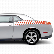 Calcomanía de vinilo adhesiva personalizada con franjas estroboscópicas para el lateral de la caja para Dodge Challenger_4