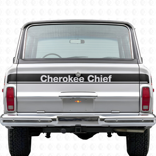 Pegatina de vinilo para portón trasero Cherokee Chief para Jeep Cherokee 1981-83_1