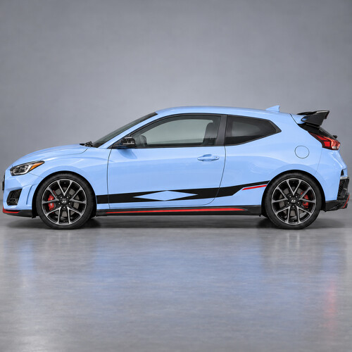 Calcomanía de vinilo lateral Diamond Kick para Hyundai Veloster N