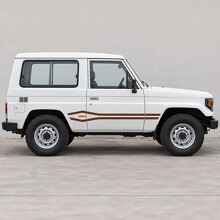 Adhesivo de vinilo con cinta bifurcada lateral para Toyota Land Cruiser BJ70 SWB 1984-1990_2