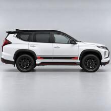 Pegatina de vinilo lateral para cinturón Rally Step para Mitsubishi Pajero Sport 2019-2024 Facelift_2